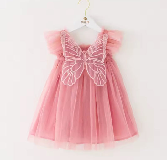 Vestido tul espalda mariposa