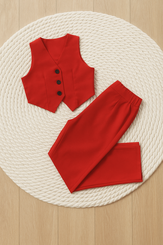 Set rojo elegante
