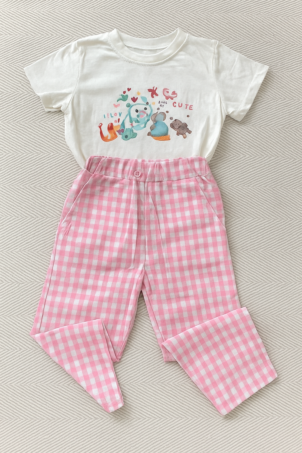 Set Rosa cuadrille