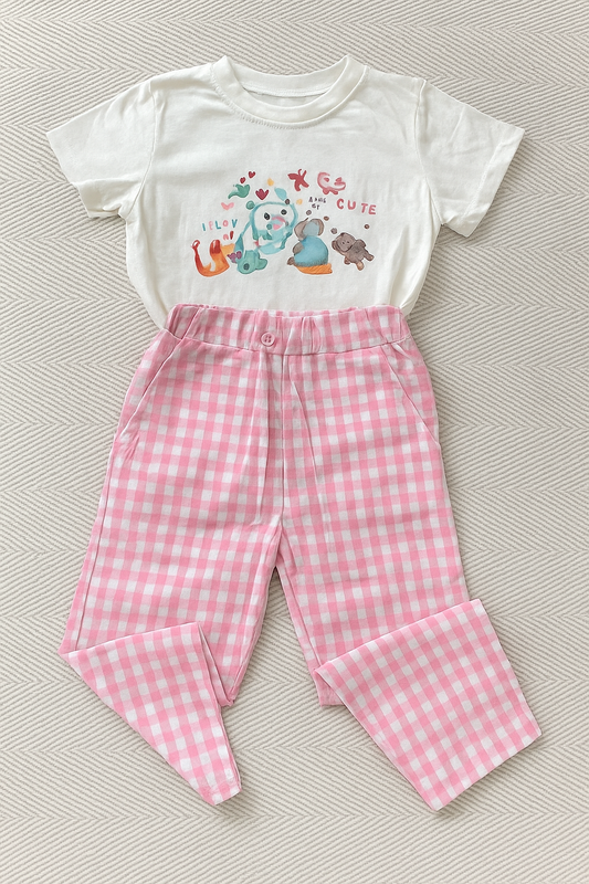 Set Rosa cuadrille