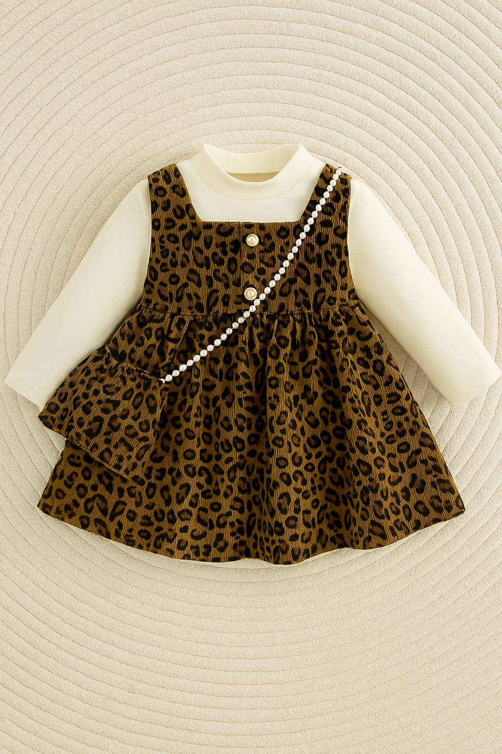 Vestido animal print 3 piezas