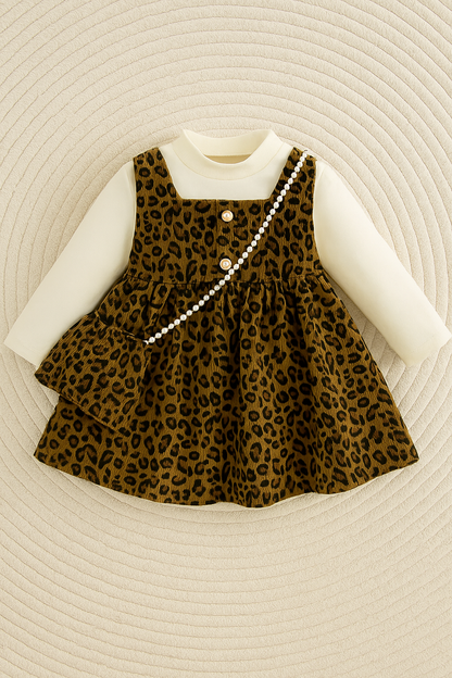 Vestido animal print 3 piezas