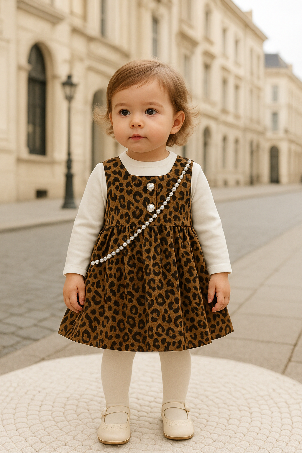 Vestido animal print 3 piezas
