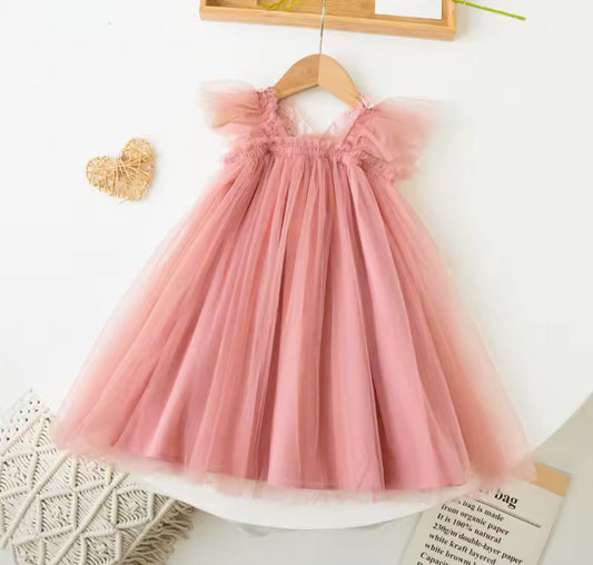 Vestido tul espalda mariposa